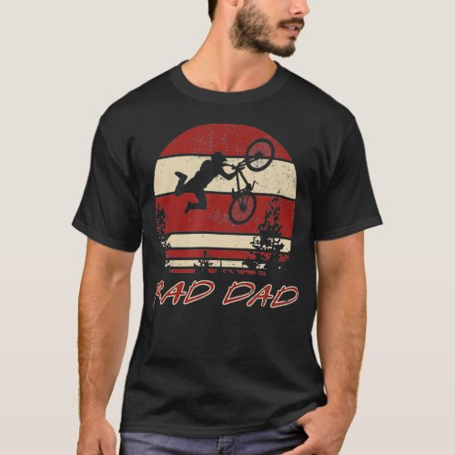 RAD DAD Racing Retro Vintage 80s BMX Biking T_Shirt