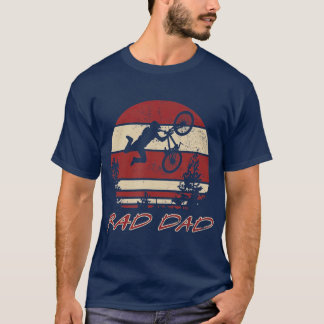 RAD DAD Racing Retro Vintage 80s BMX Biking T-Shirt