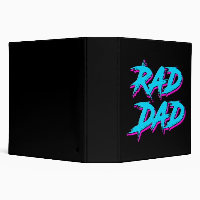 Rad Dad Retro 80's 3 Ring Binder (Background)