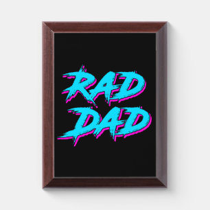 Rad Dad Retro 80's Award Plaque