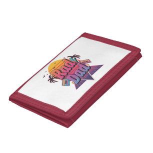 Rad Dad – Retro 80s Neon Style  for Cool Fathers Tri-fold Wallet