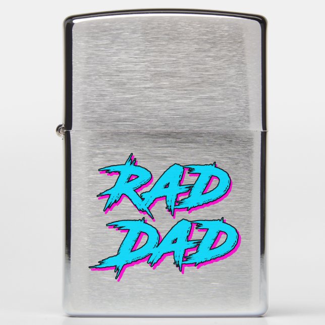 Rad Dad Retro 80's Zippo Lighter (Front)