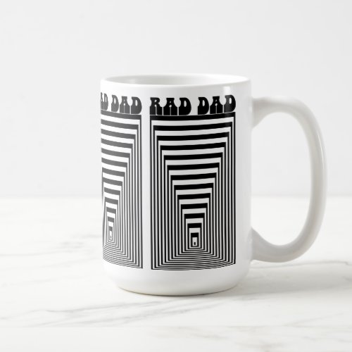 Rad Dad Retro Geometric  Coffee Mug