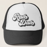 Rad Dad Retro Type | Grey Trucker Hat<br><div class="desc">This cap features the text Rad Dad in a Retro typeface. The color scheme is grey but additional colors are available in our zazzle shop. Customize your message for Father's Day or even Dad's birthday.</div>