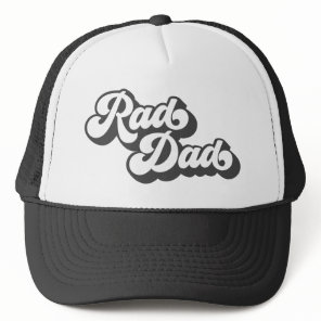 Rad Dad Retro Type | Grey Trucker Hat