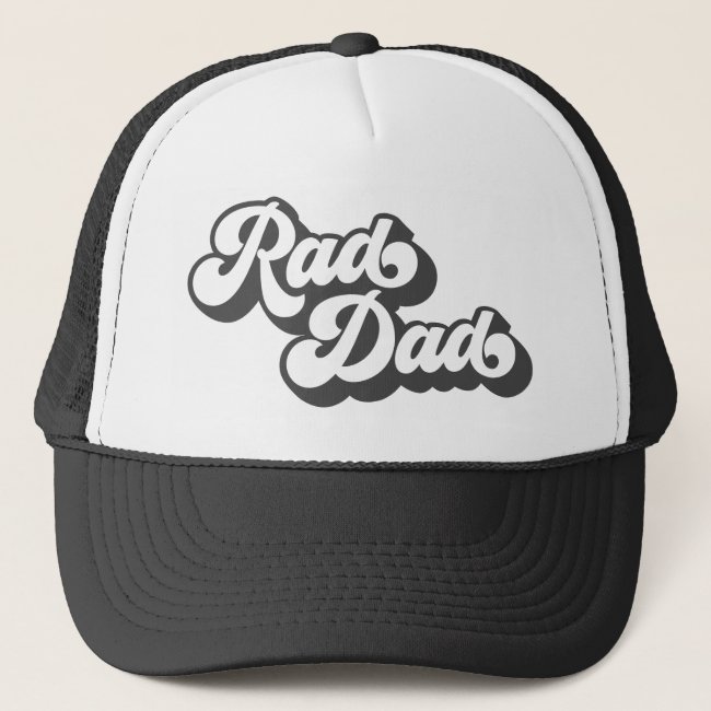 Rad Dad Retro Type | Grey Trucker Hat