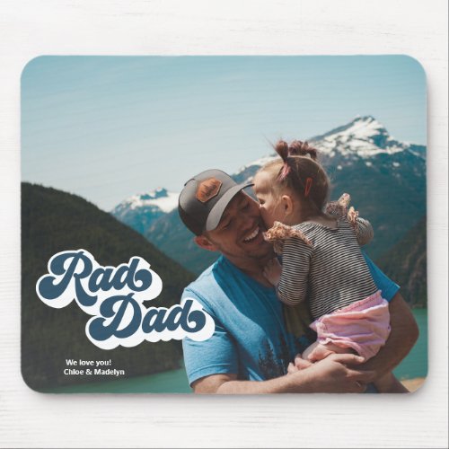 Rad Dad Retro Type Photo Mouse Pad