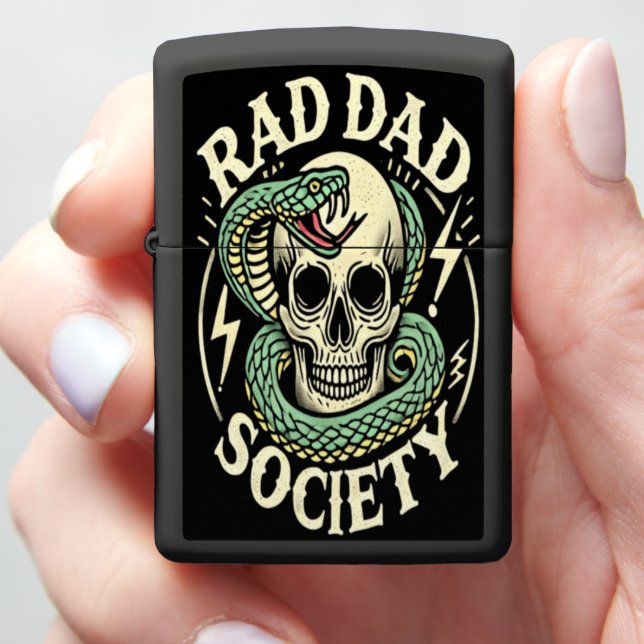 RAD DAD SOCIETY: Unstoppable Force Zippo Lighter (In Hand)