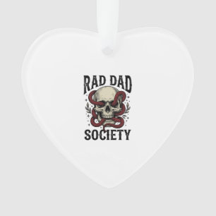Rad Dad Society Vintage Skull Snake Shirt Design_1 Ornament