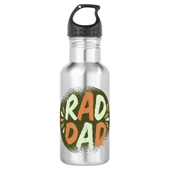 Rad Dad Stainless Steel Water Bottle (Front)