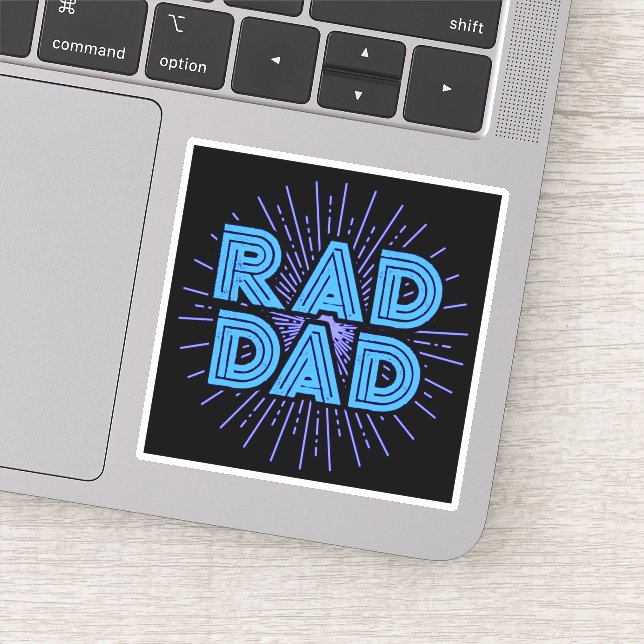 Rad Dad Typography Design | Fathers Day Sticker (Detail)