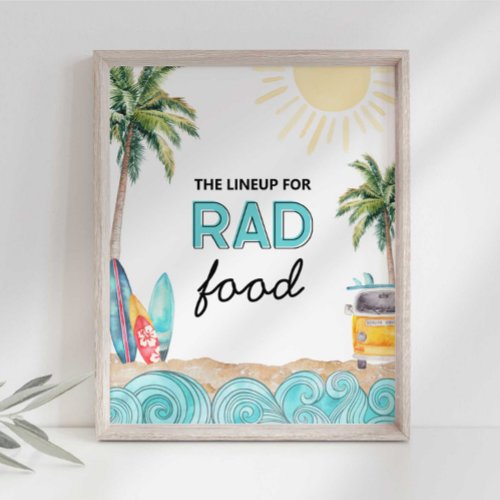 Rad Food Party Sign