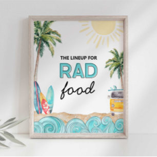 Rad Food Party Sign