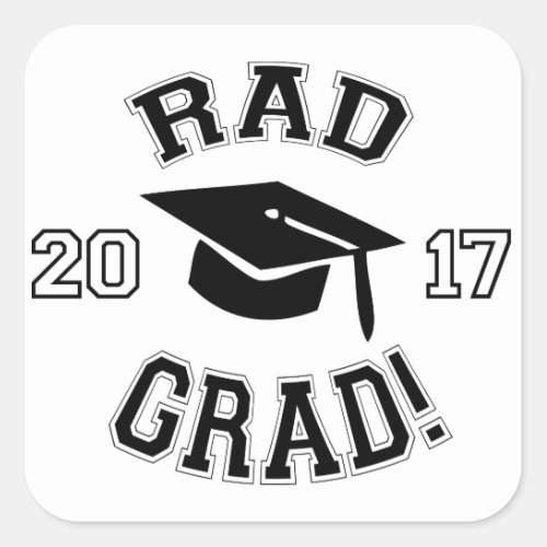 Rad Grad 2017 Square Sticker