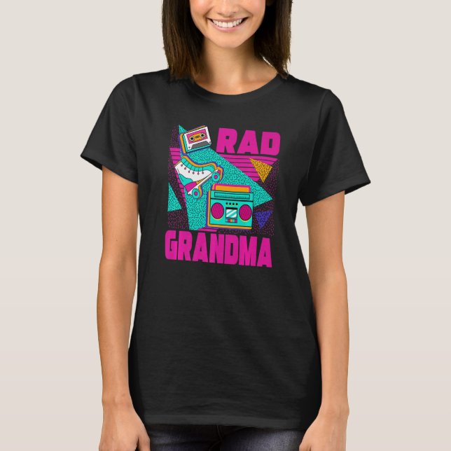 Rad Grandma 90s Aesthetic Nostalgia 1990's Retro G T-Shirt (Front)