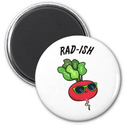 Rad_ish Funny Vegetable Radish Pun  Magnet