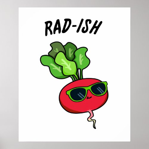 Rad_ish Funny Vegetable Radish Pun  Poster