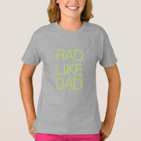 Rad Like Dad neon green minimalist typography cute