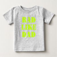 Rad Like Dad neon green modern typography fun