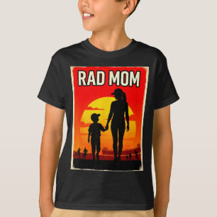 Rad mom mother and son soccer mom sunset T-Shirt
