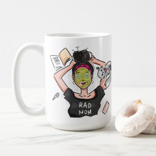Rad Moms Day Off Illustration Mom Coffee Mug
