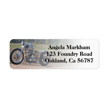 Rad Motorcycle Biker Custom Address Labels by oddlotpaperie at Zazzle
