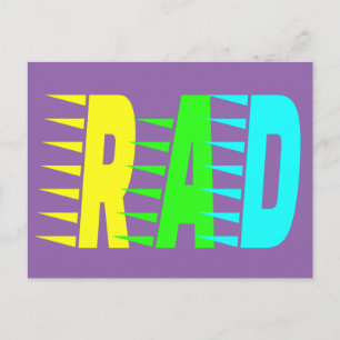 RAD Neon Colors Postcard