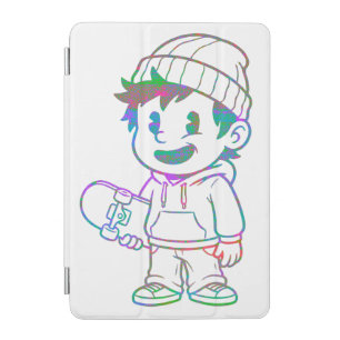 Rad Orange: Skater Boy Retro iPad Mini Cover