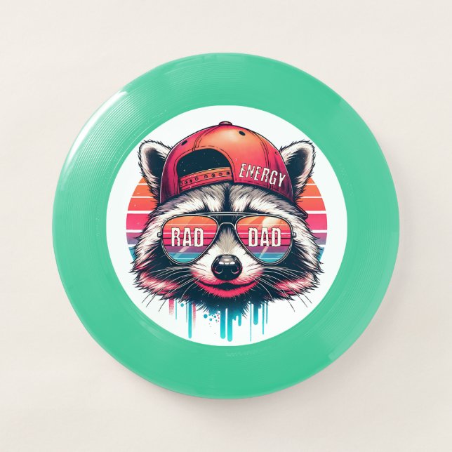 Rad Raccoon—Cool Dad Energy Wham-O Frisbee (Front)