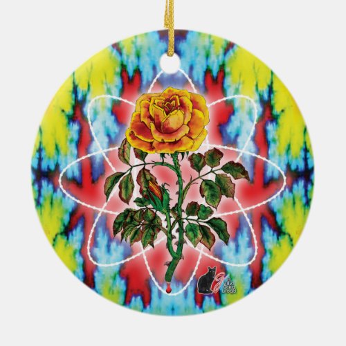 Rad Rad Rose Ceramic Ornament