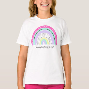 Rad Rainbow Girl's Birthday Cute Coordinated Party T-Shirt