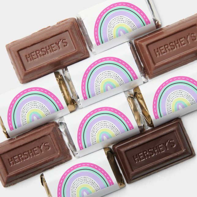 Rad Rainbow Little Girls Birthday Theme Party Cute Hershey's Miniatures (Assorted)