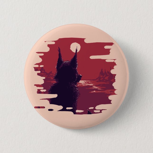 Rad Red Bootons Pinback Button (Front)