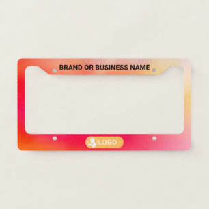 Rad Shade Business Company Custom Text & Logo License Plate Frame