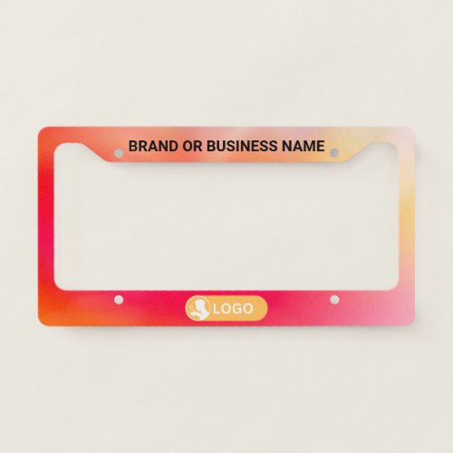 Rad Shade Business Company Custom Text  Logo License Plate Frame