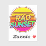 Rad Sunset Retro Sticker