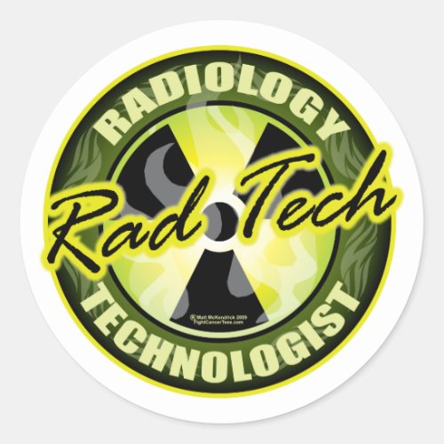 Rad Tech Classic Round Sticker