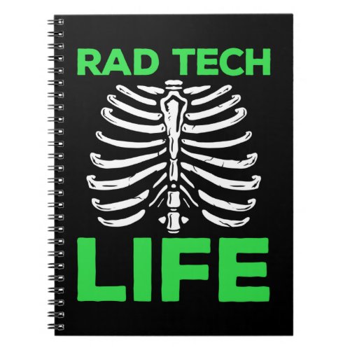 Rad Tech Humor Skeleton Xray Funny Radiology Notebook