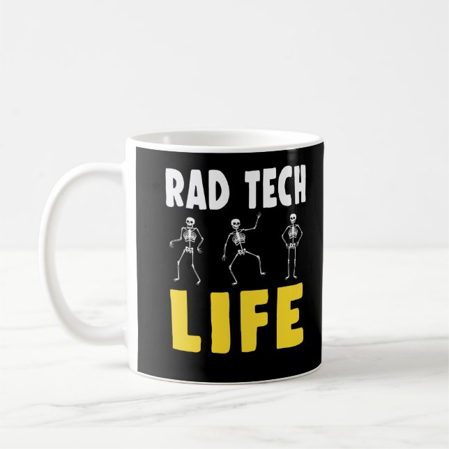 Rad Tech Humor Skeletons Xray Radiology Coffee Mug (Left)