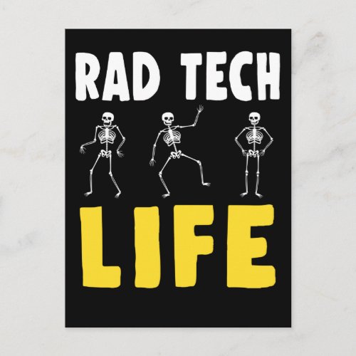 Rad Tech Humor Skeletons Xray Radiology Postcard