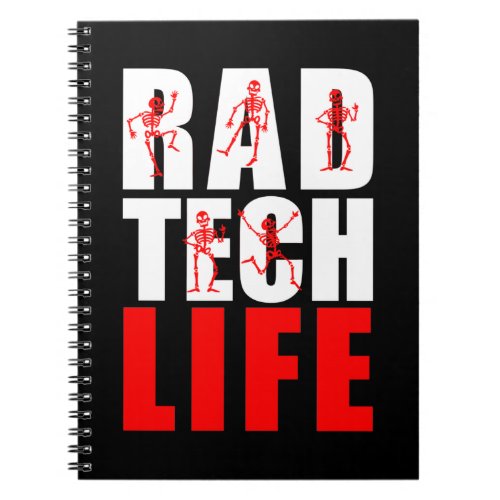 Rad Tech Life Skeletons Xray Radiology Notebook