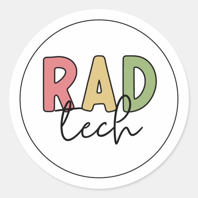 Rad Tech Radiologic Technologist Radiology Classic Round Sticker (Front)