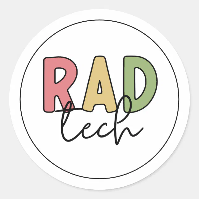 Rad Tech Sticker File Rad Tech Radiologic Technologist Radiology Classic Round Sticker | Zazzle