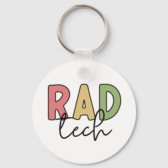 Rad Tech Radiologic Technologist Radiology Keychain (Front)