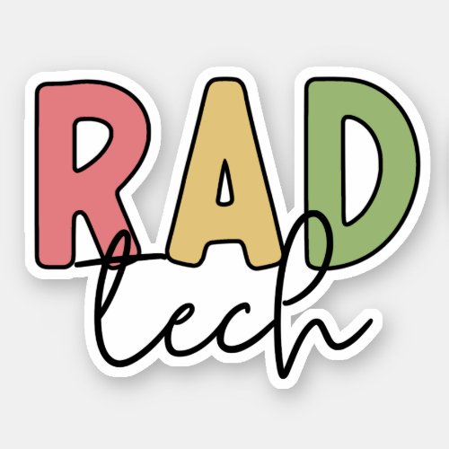 Rad Tech Radiologic Technologist Radiology Sticker