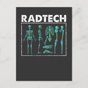 Rad Tech Skeleton Xray Bones Radiology Technician Postcard