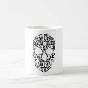Rad Tech Skull Technologist Xray Radiology Tech Coffee Mug