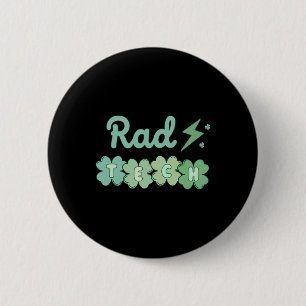 Rad Tech St Patricks Day Xray Irish Lucky Radiolog Button