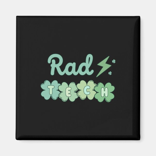 Rad Tech St Patricks Day Xray Irish Lucky Radiolog Magnet (Front)