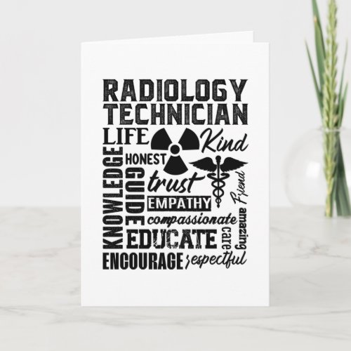 Rad Tech Technologist Xray Radiology Technician Card